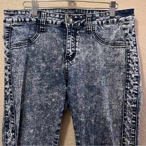 Blue Acid Wash Skinny Jeans